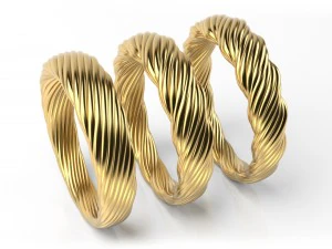 труби кручені кільця 17мм 3D Принт Модель