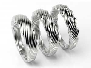 pipe twisted rings 17mm Modello di stampa 3D