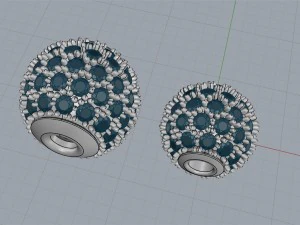 다이아몬드 비즈 3D 프린트 모델