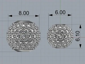 다이아몬드 비즈 3D 프린트 모델
