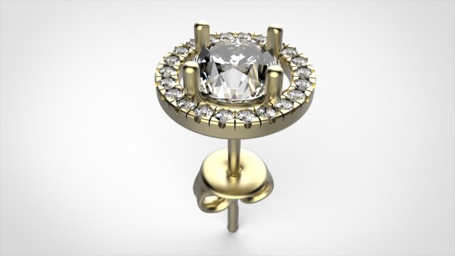 big stone flat earrings 3D Принт Модель .c4d .max .obj .3ds .fbx .stl .blend 