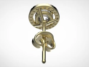 big stone flat earrings 3D Print Model