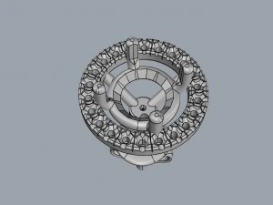 big stone flat earrings 3D Print Model