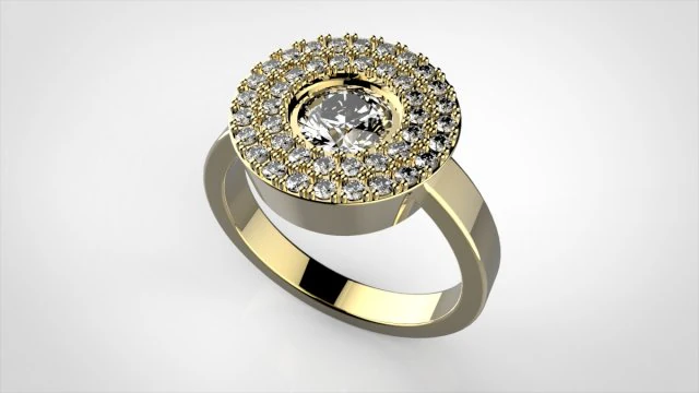 round head engagement ring 3D Print Model .c4d .max .obj .3ds .fbx .stl .blend 