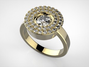 round head engagement ring 3D Print Model