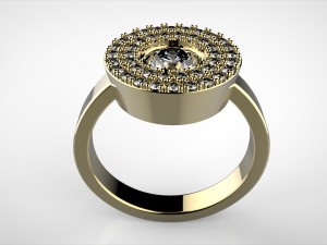 round head engagement ring 3D Print Model