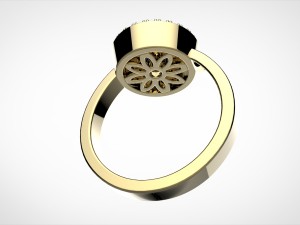 round head engagement ring 3D Print Model