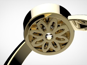 round head engagement ring 3D Print Model