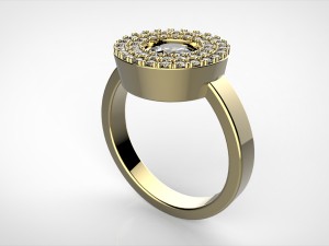 round head engagement ring 3D Print Model