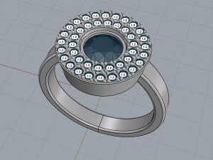 round head engagement ring 3D Print Model