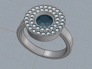 round head engagement ring 3D Print Model