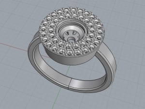 round head engagement ring 3D Print Model
