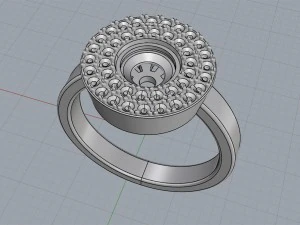 round head engagement ring 3D Print Model