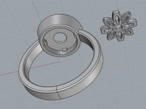 round head engagement ring 3D Print Model