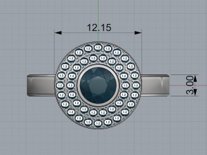 round head engagement ring 3D Print Model