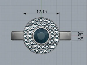 round head engagement ring 3D Print Model