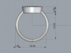 round head engagement ring 3D Print Model