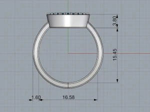 round head engagement ring 3D Print Model
