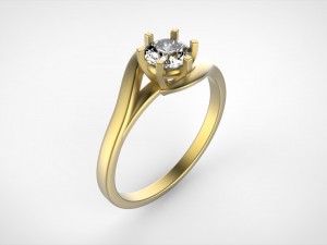 engagement ring 3D Print Model