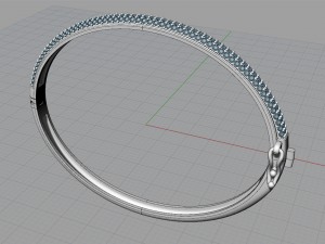 3 rows bracelet Modello di stampa 3D