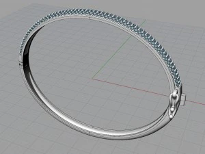 3 rows bracelet 3D Print Model