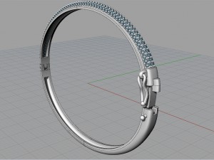 3 rows bracelet Modello di stampa 3D