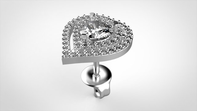 heart earrings Modello di stampa 3D .c4d .max .obj .3ds .fbx .stl .blend 