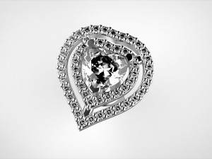 heart earrings Modello di stampa 3D