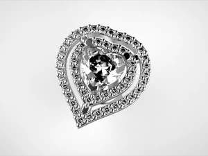 heart earrings 3D Print Model