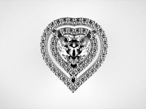 heart earrings Modello di stampa 3D