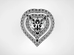 heart earrings 3D Print Model