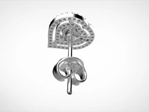 heart earrings 3D Print Model