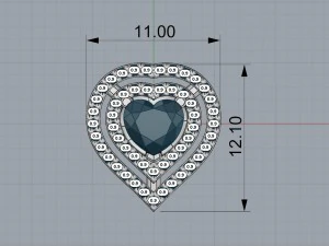 heart earrings 3D Print Model