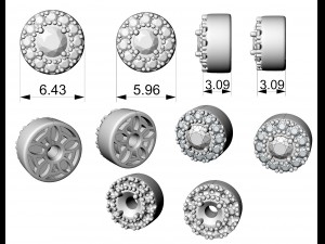 gem stone pendants 3D Print Model