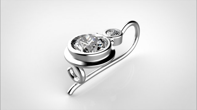 big stone earrings 3D Print Model .c4d .max .obj .3ds .fbx .stl .blend 