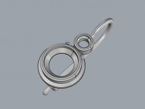 big stone earrings 3D Print Model