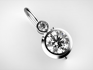 big stone earrings 3D Print Model