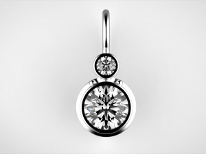 big stone earrings 3D Print Model