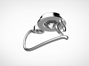 big stone earrings 3D Print Model