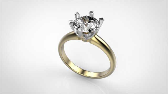 tiffany engagement ring 3D Print Model .c4d .max .obj .3ds .fbx .lwo .lw .lws