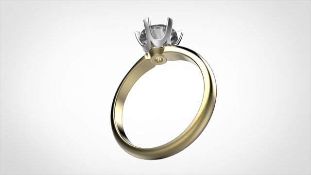 Download tiffany engagement ring 3D Model