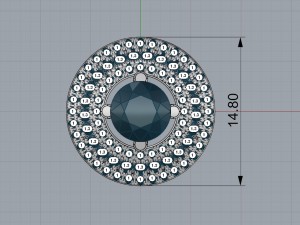 3 rows pendant Modello di stampa 3D