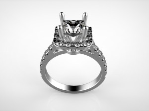 princess engagement ring size 53 3D प्रिंट मॉडल