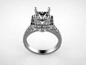 princess engagement ring size 53 3D Print Model