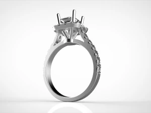 princess engagement ring size 53 3D Print Model