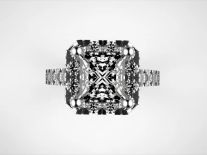 princess engagement ring size 53 3D Print Model