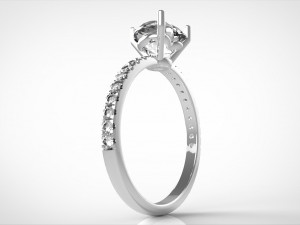 heart stone engagement ring Modèles 3D en vedette