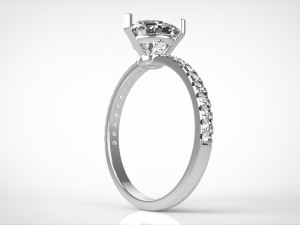 heart stone engagement ring Modèles 3D en vedette