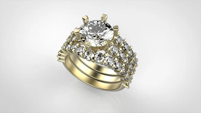 solitaire engagement ring 55 3D Print Model .c4d .max .obj .3ds .fbx .stl .blend 