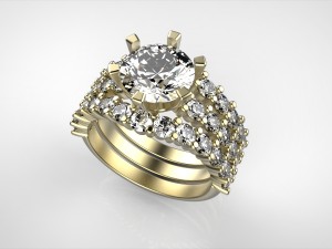 solitaire engagement ring 55 3D Print Model